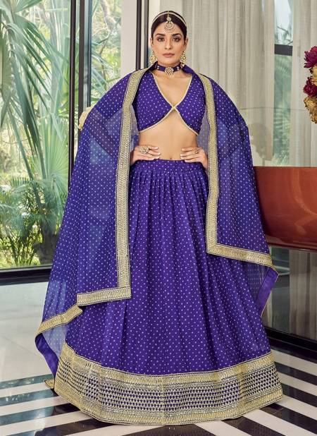 Purple Colour FLORALS 4 Exclusive Party Wear Heavy Work Latest Lehenga Choli Collection 9714